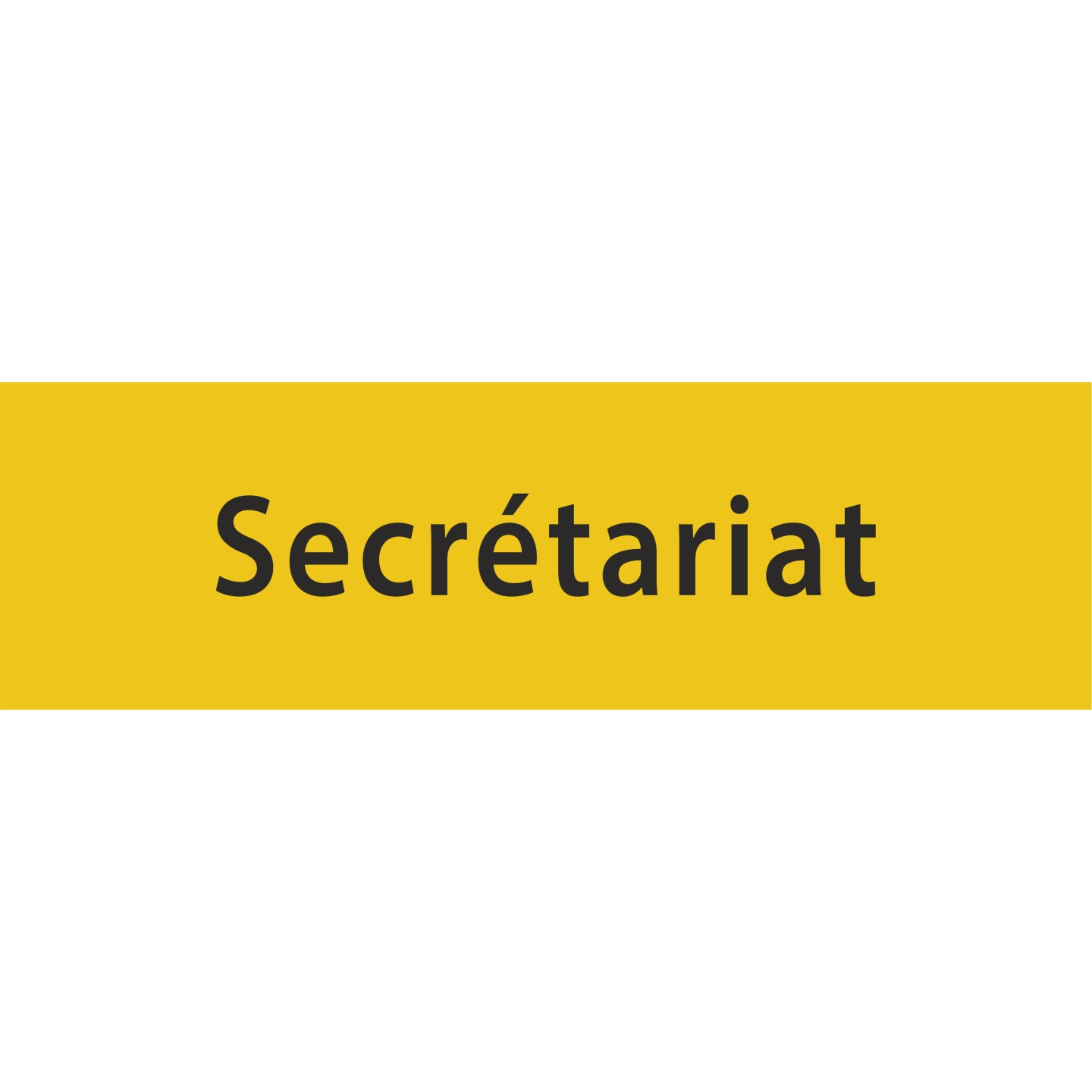 Plaque porte avec relief   "Secrétariat"