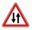 Panneau routier "Circulation dans les deux sens" A18