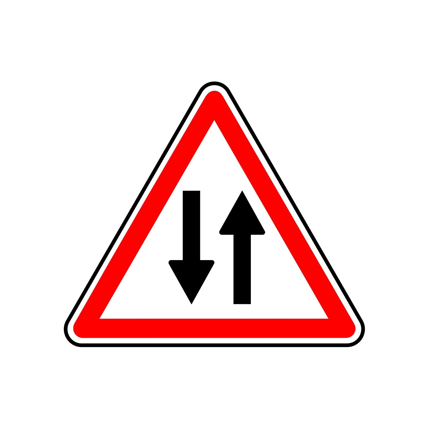 Panneau type routier Circulation dans les 2 sens ref:A18