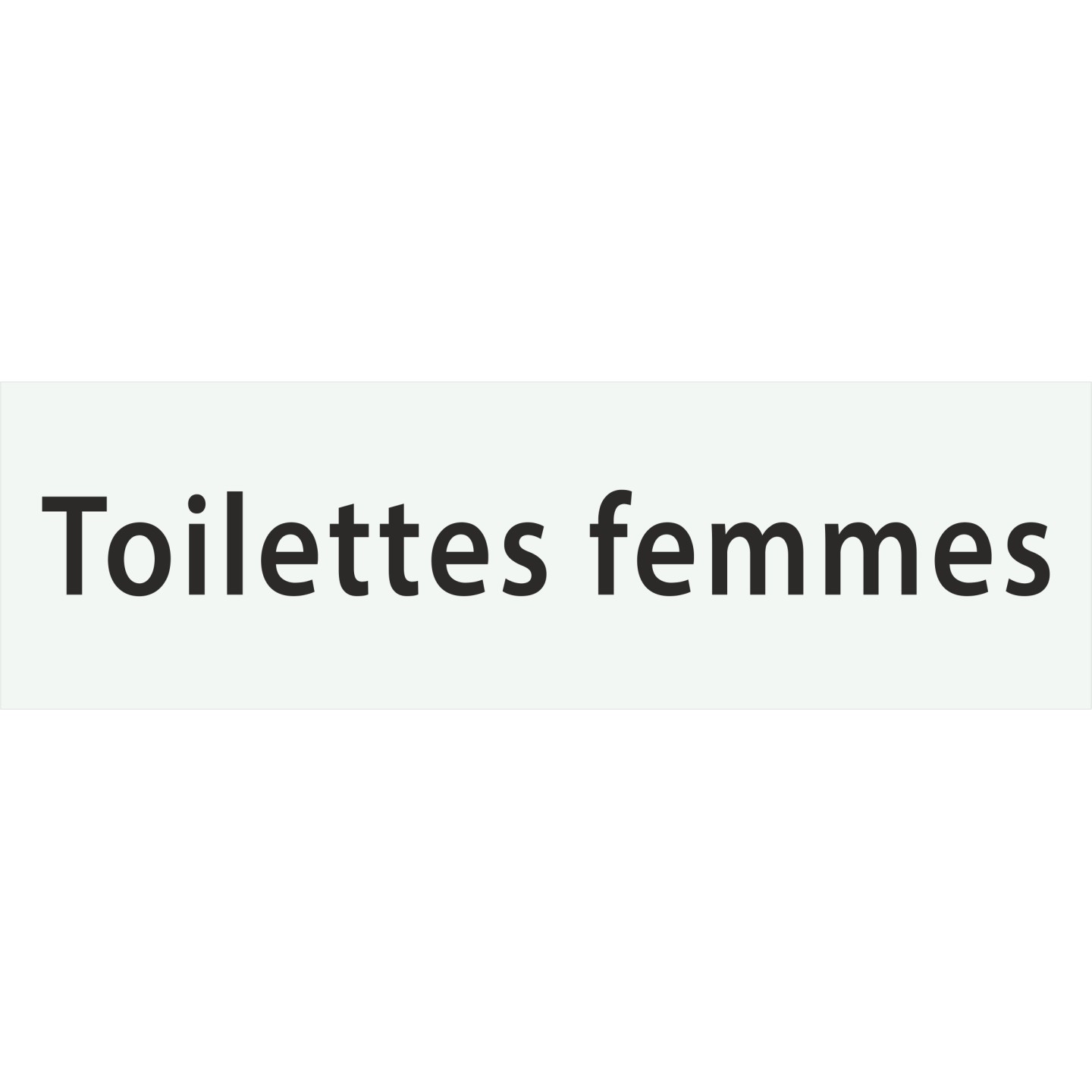 Plaque porte avec relief   "Toilettes femmes"