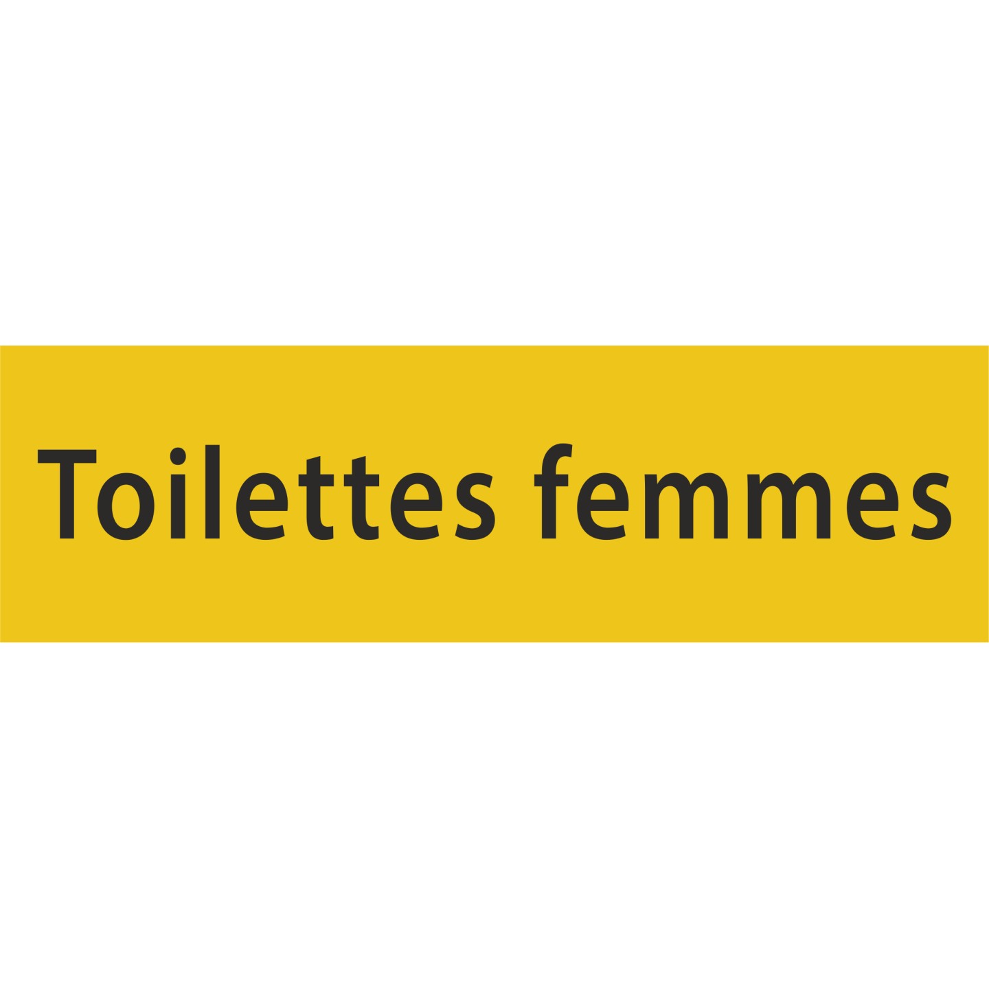 Plaque porte avec relief   "Toilettes femmes"
