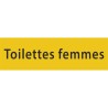 Plaque porte avec relief   "Toilettes femmes"