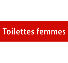 Plaque porte avec relief "Toilettes femmes"