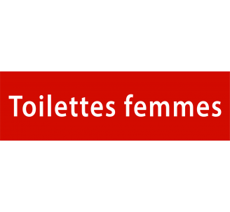 Plaque porte avec relief "Toilettes femmes"
