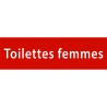 Plaque porte avec relief   "Toilettes femmes"