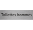 Plaque porte avec relief "Toilettes hommes"