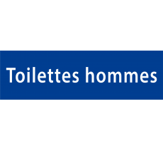 Plaque de porte avec relief "Toilettes hommes"