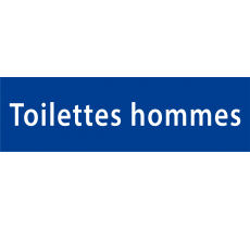 Plaque porte avec relief "Toilettes hommes"