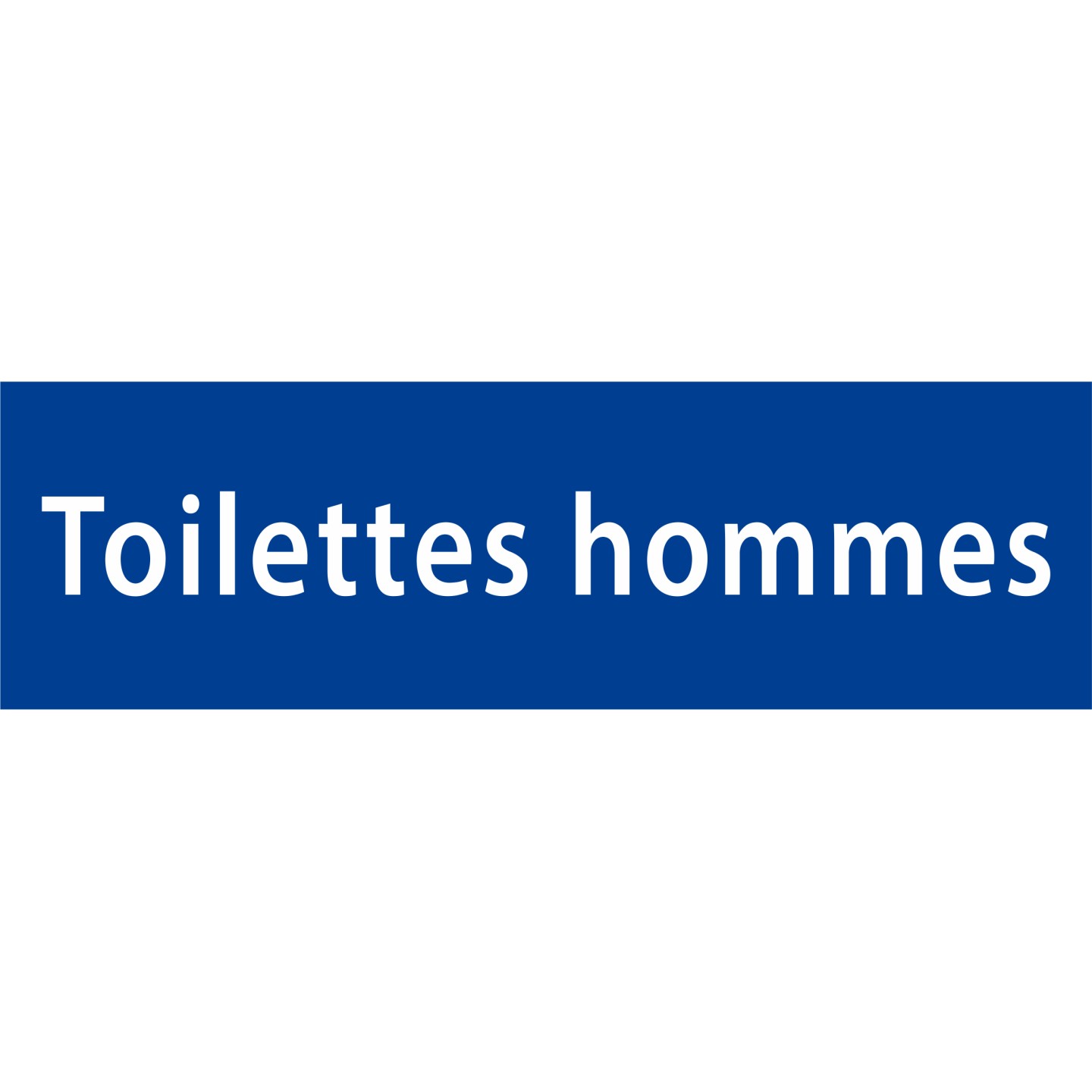 Plaque porte avec relief   "Toilettes hommes"