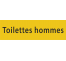 Plaque porte avec relief "Toilettes hommes"