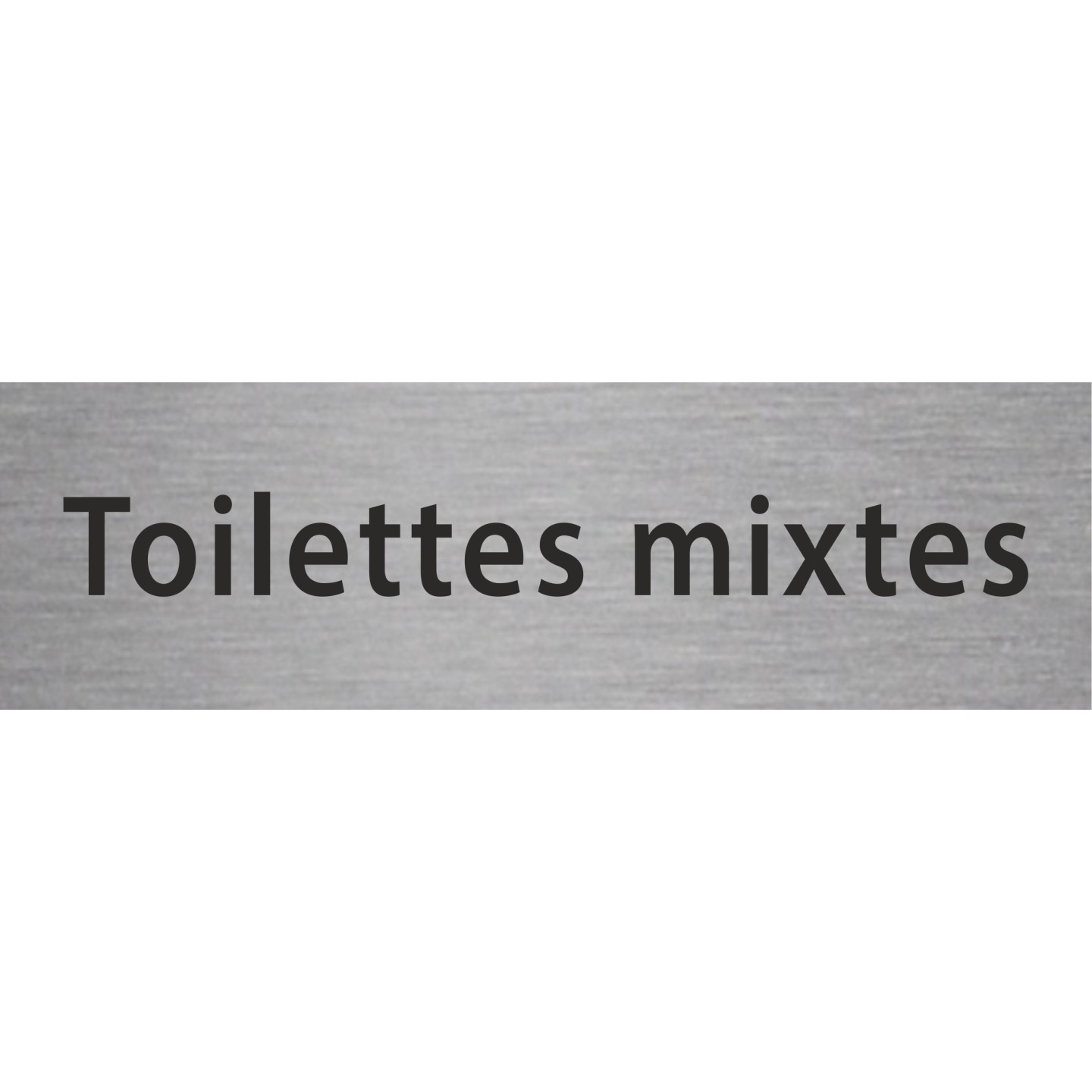 Plaque porte avec relief   "Toilettes mixtes"