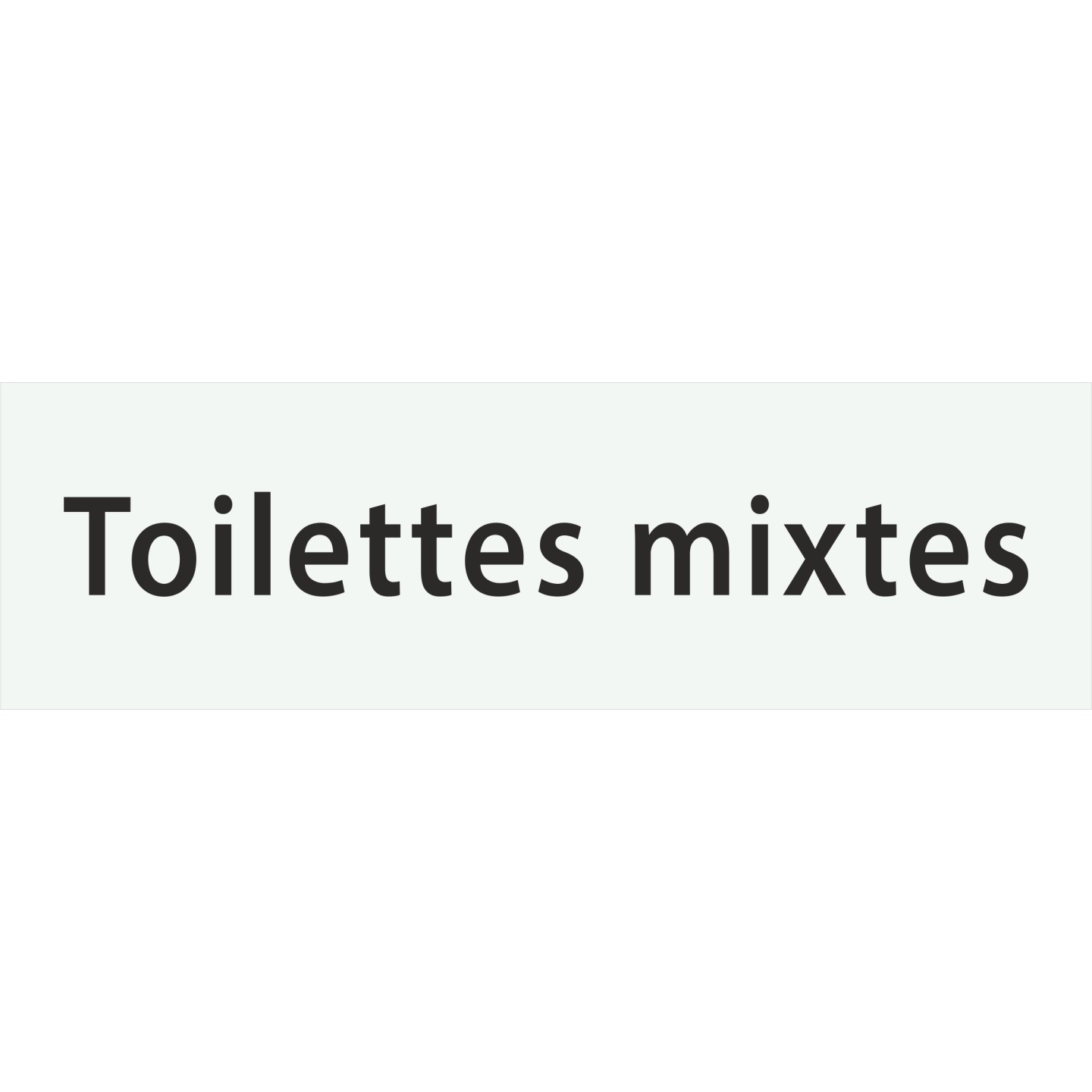 Plaque porte avec relief   "Toilettes mixtes"