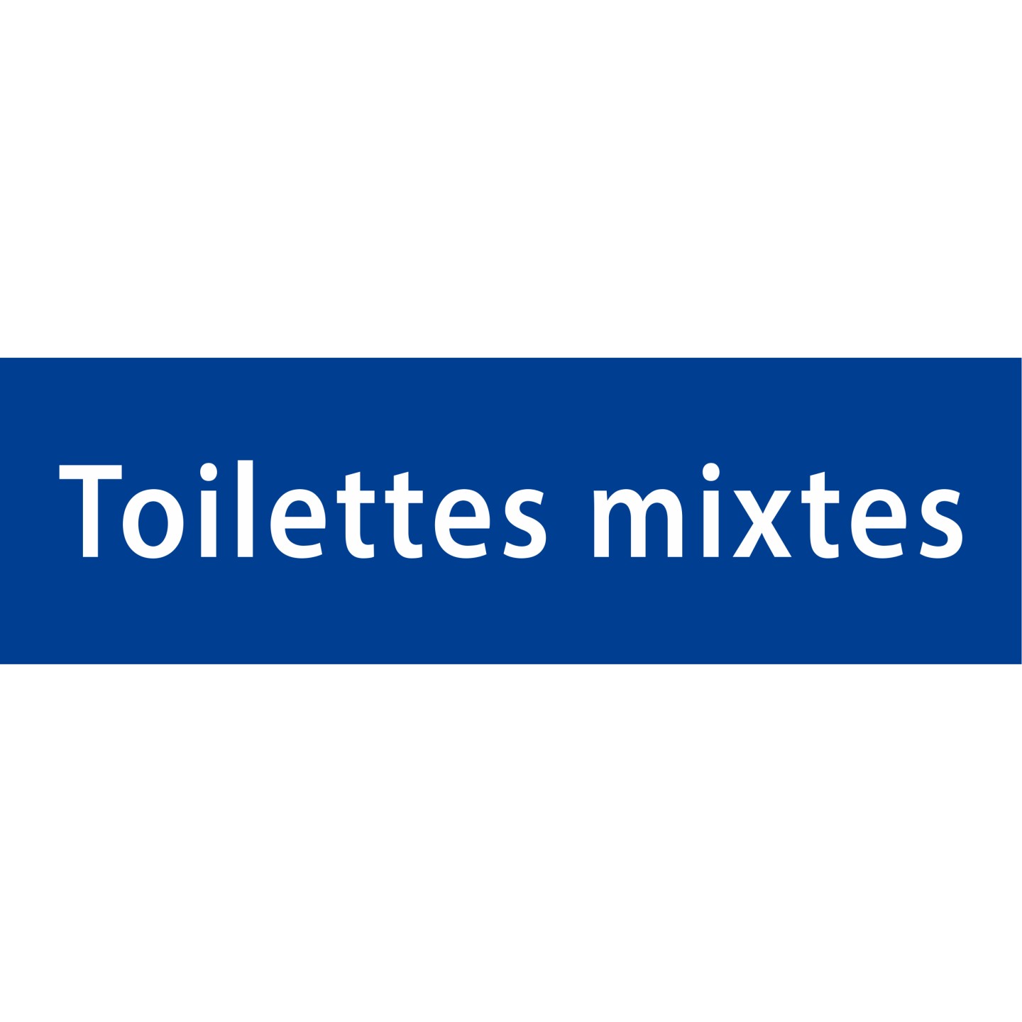 Plaque porte avec relief   "Toilettes mixtes"