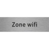 Plaque porte avec relief   "Zone wifi"