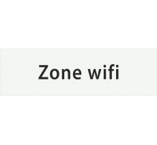 Plaque de porte avec relief "Zone wifi"