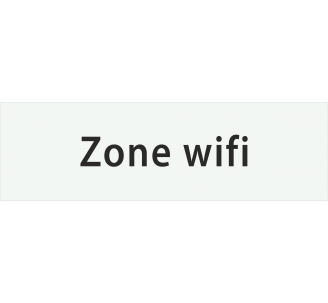 Plaque porte avec relief "Zone wifi"