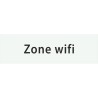 Plaque porte avec relief   "Zone wifi"