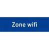 Plaque porte avec relief   "Zone wifi"