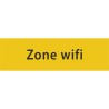 Plaque porte avec relief   "Zone wifi"