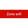 Plaque porte avec relief   "Zone wifi"