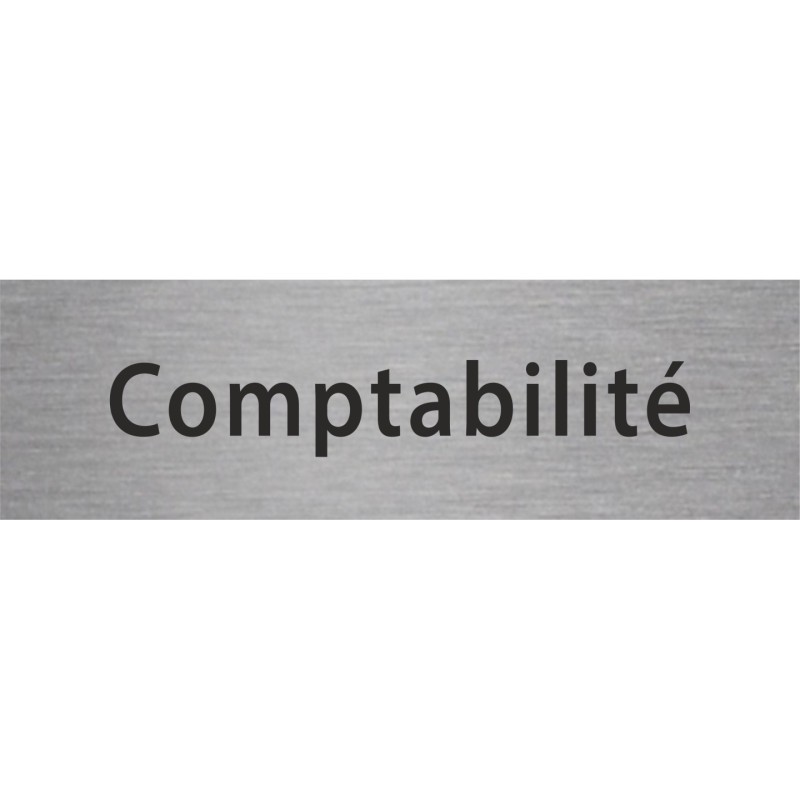 Plaque porte avec relief   "Comptabilité"