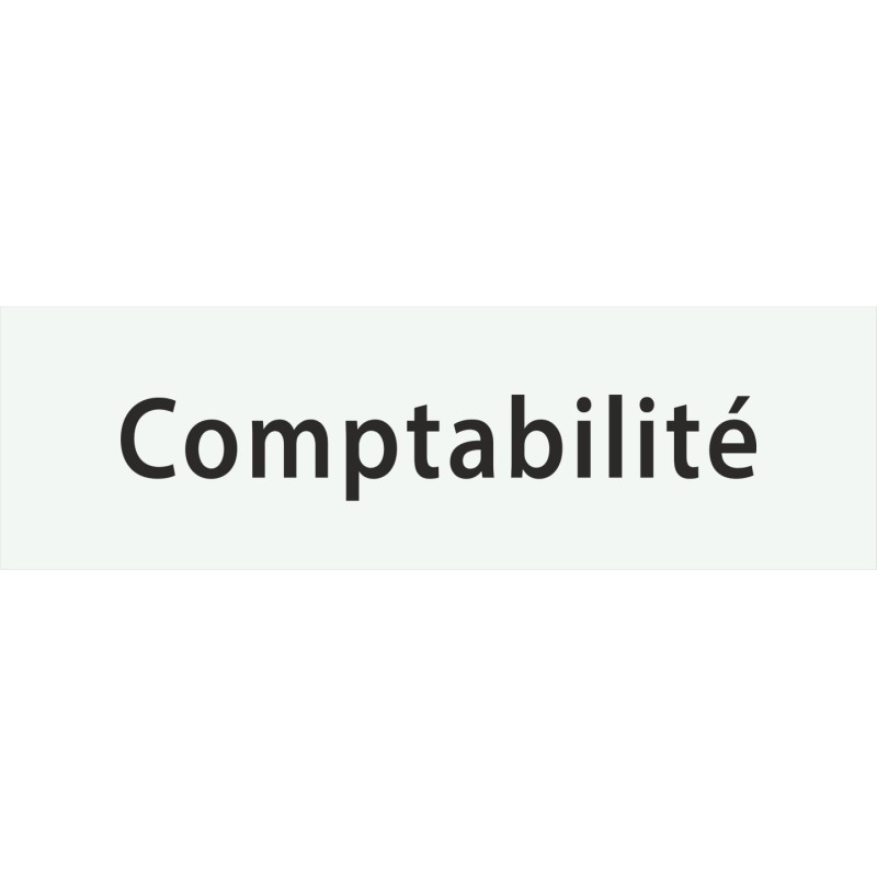 Plaque porte avec relief   "Comptabilité"