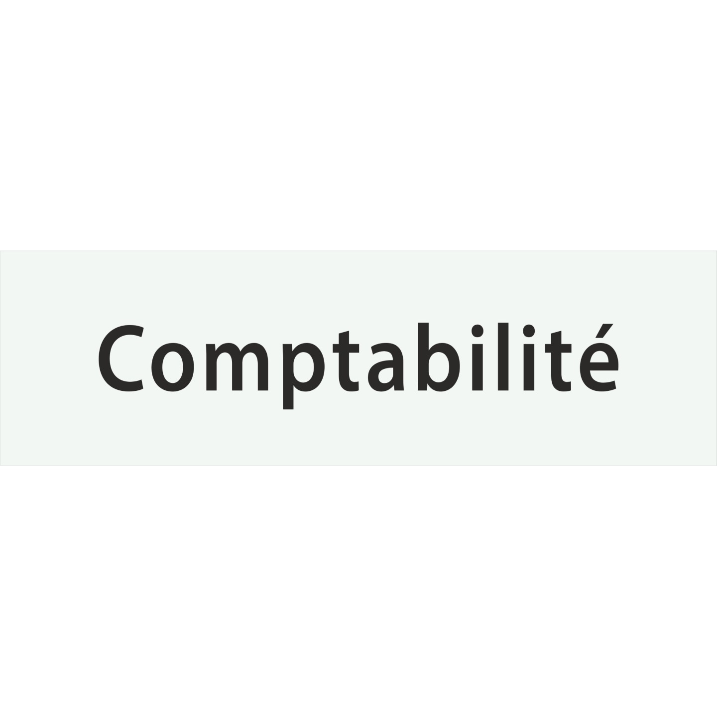 Plaque porte avec relief   "Comptabilité"