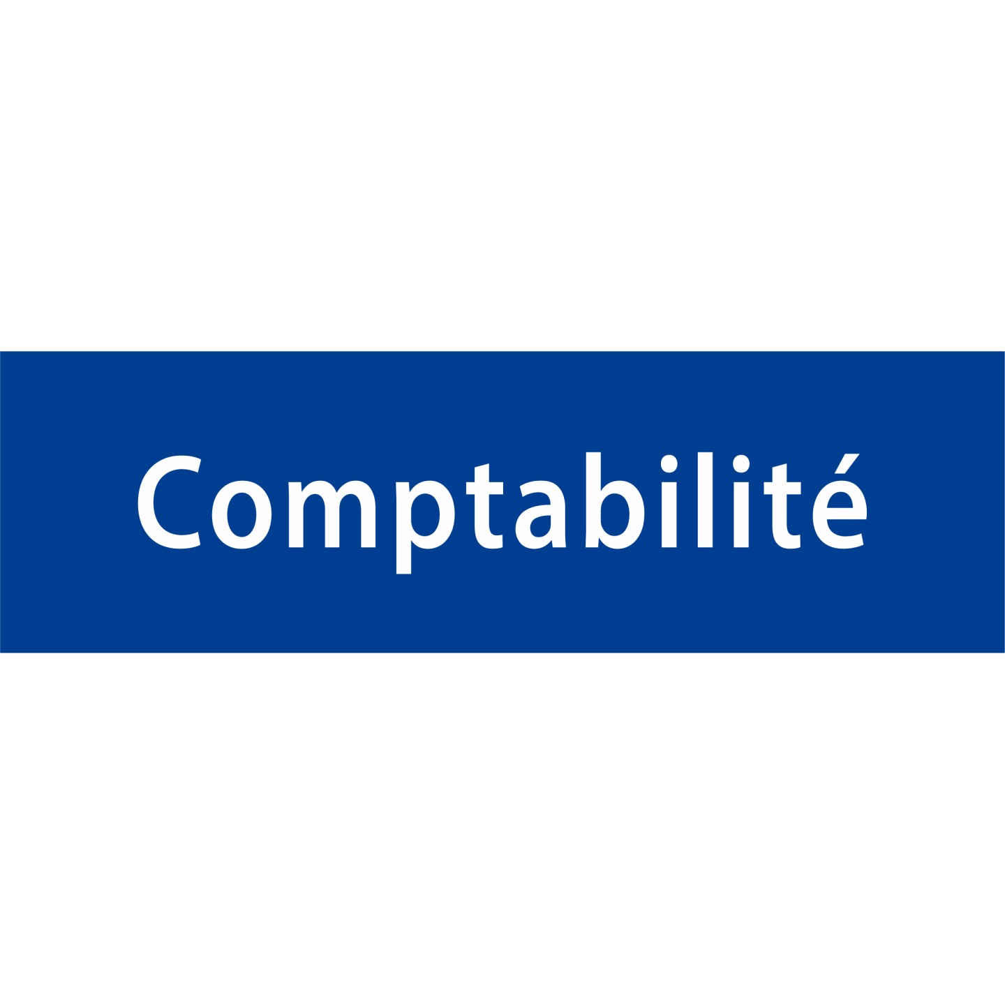 Plaque porte avec relief   "Comptabilité"
