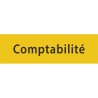 Plaque porte avec relief   "Comptabilité"