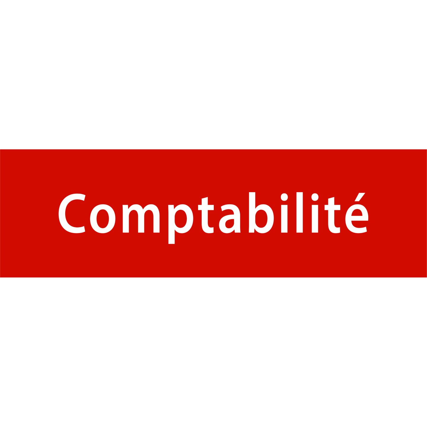 Plaque porte avec relief   "Comptabilité"
