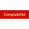 Plaque porte avec relief   "Comptabilité"