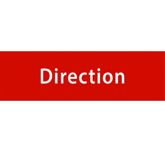 Plaque porte avec relief "Direction"