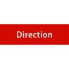 Plaque porte avec relief   "Direction"