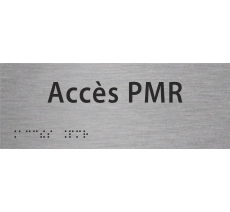 Plaque de porte avec braille et relief "Accès PMR"