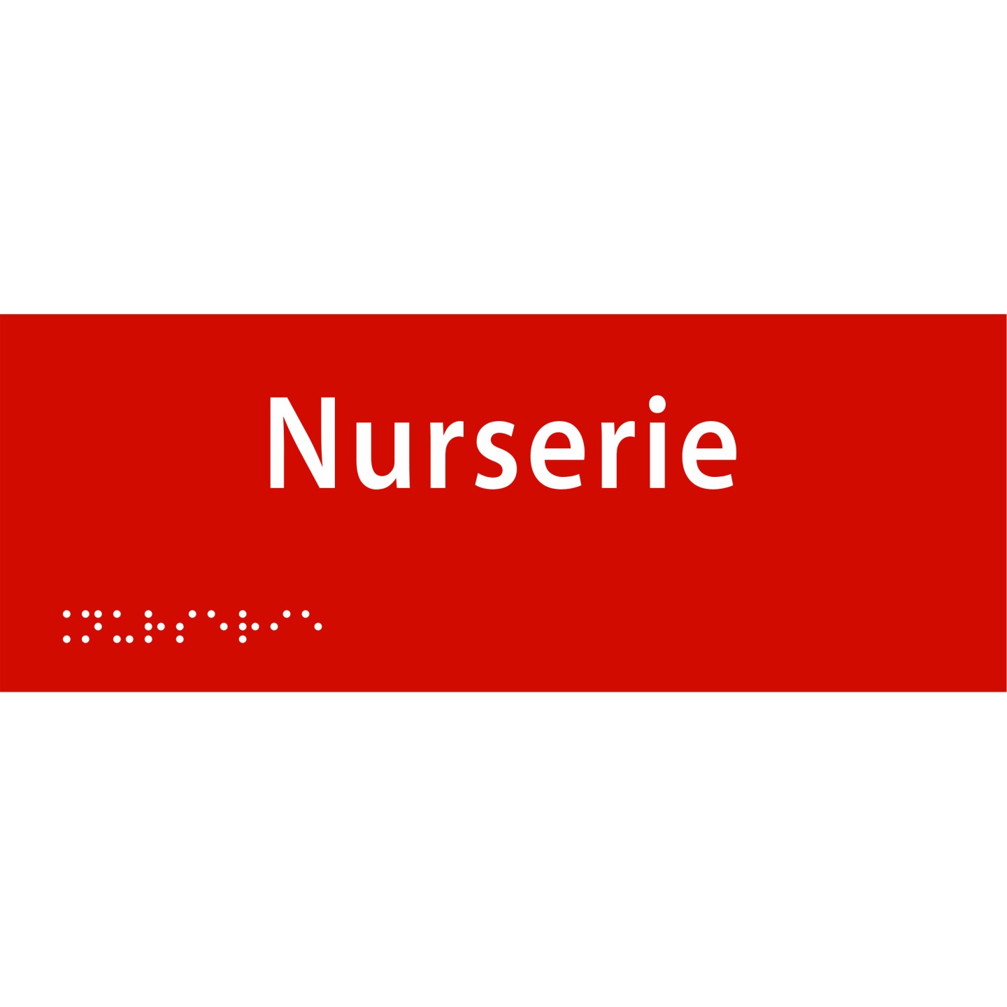 Plaque porte avec Braille et relief   "Nurserie"