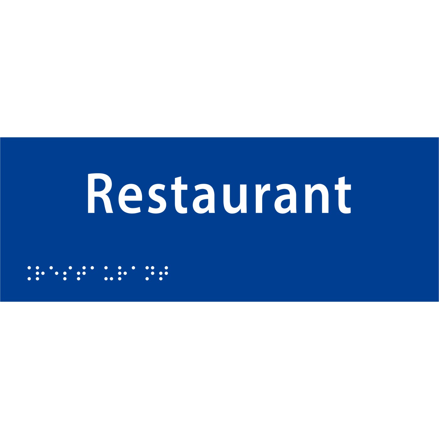 Plaque porte avec Braille et relief "Restaurant"