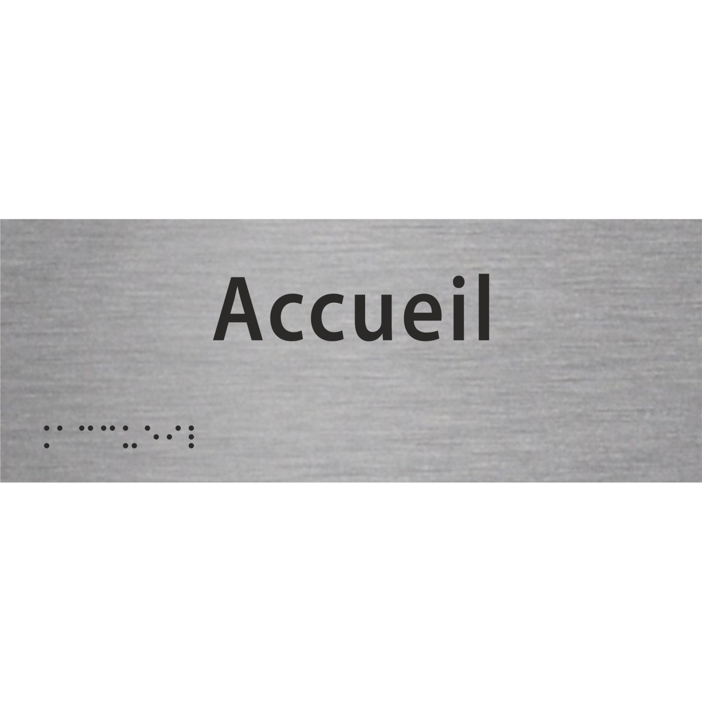 Plaque porte avec Braille et relief "Accueil"