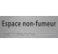 Plaque porte avec Braille et relief "Espace non fumeur"