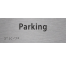 Plaque porte avec Braille et relief "Parking"