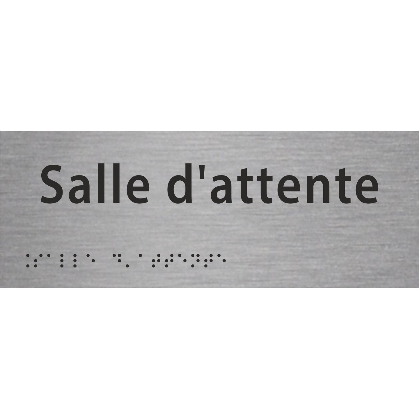Plaque porte avec Braille et relief   "Salle d'attente"