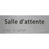 Plaque porte avec Braille et relief   "Salle d'attente"