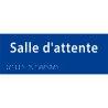 Plaque porte avec Braille et relief   "Salle d'attente"