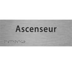 Plaque de porte avec braille et relief - Ascenseur