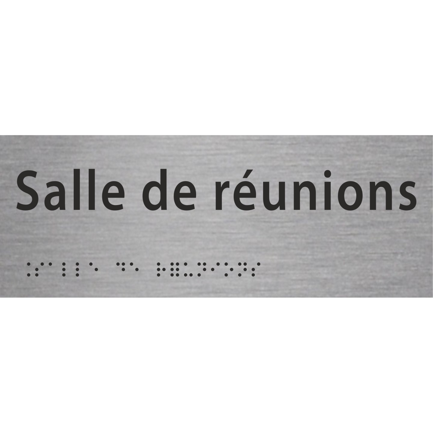Plaque porte avec Braille et relief   "Salle de réunions"