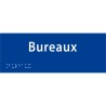 Plaque porte avec Braille et relief   "Bureaux"