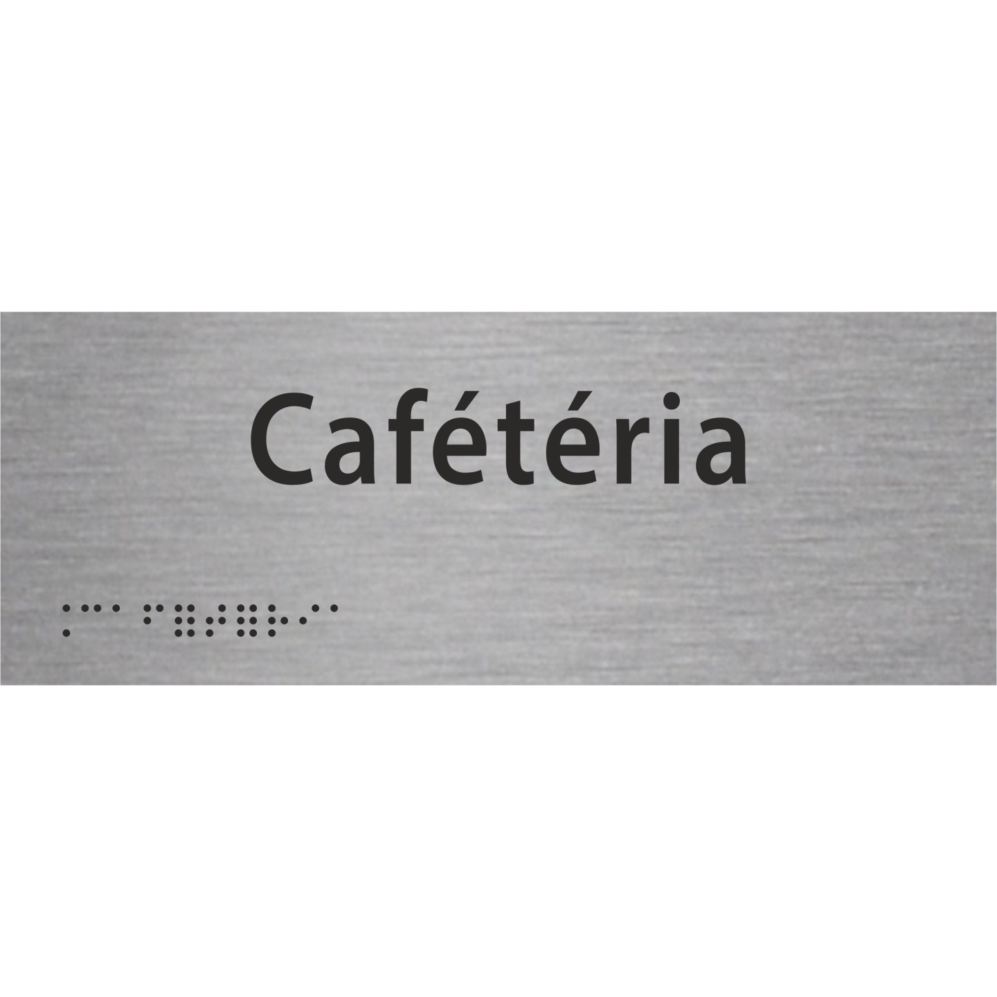 Plaque porte avec Braille et relief   "Cafétéria"