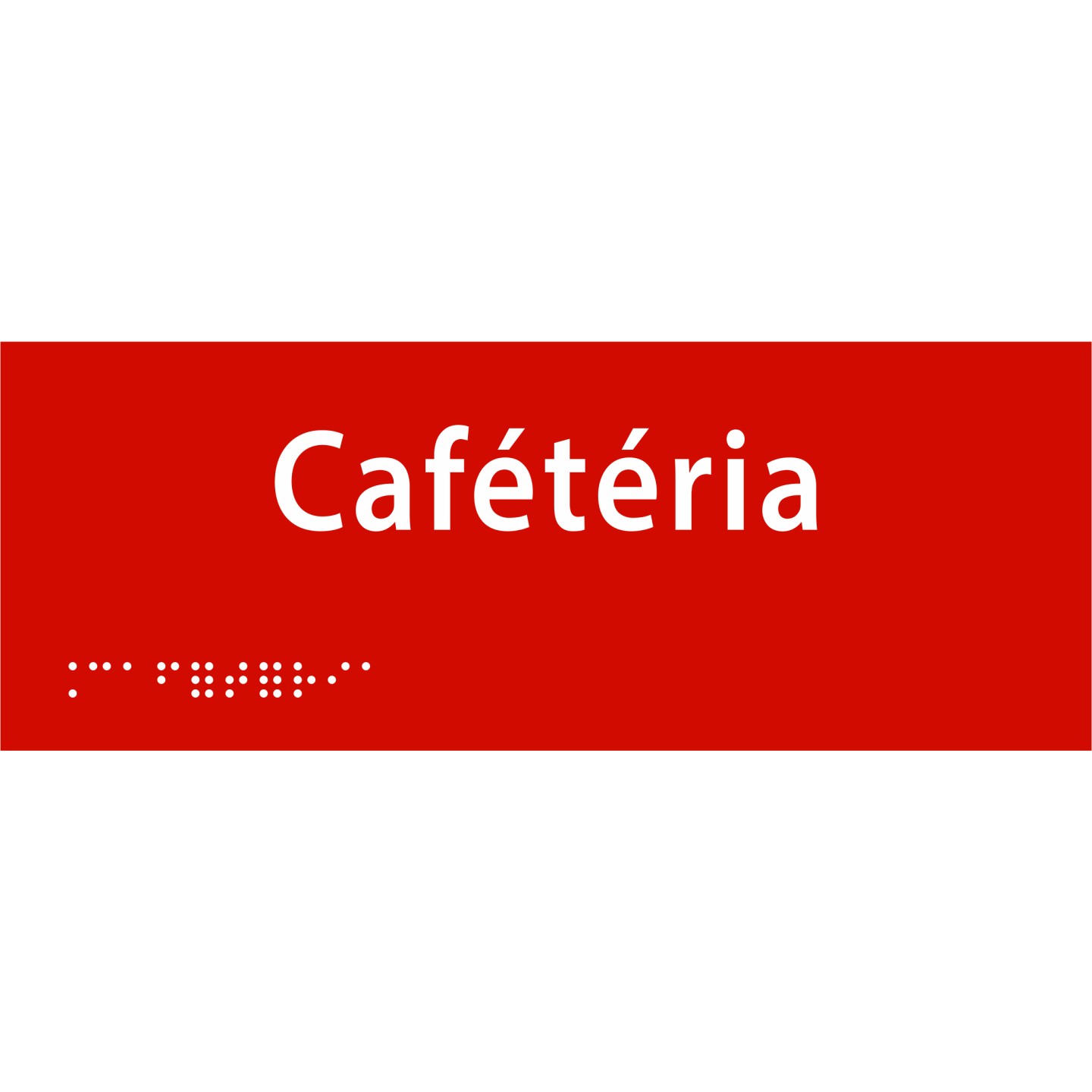 Plaque porte avec Braille et relief   "Cafétéria"