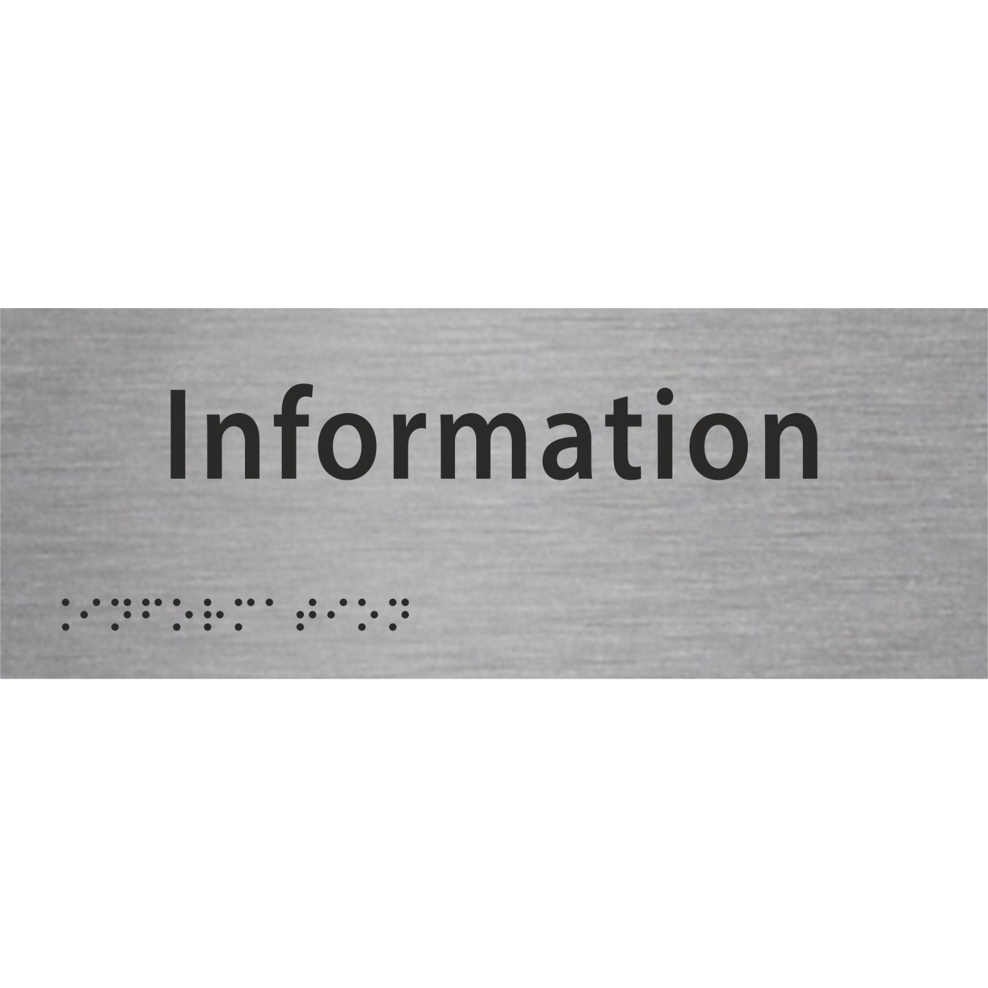 Plaque porte avec Braille et relief   "Informations"