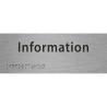 Plaque porte avec Braille et relief   "Informations"