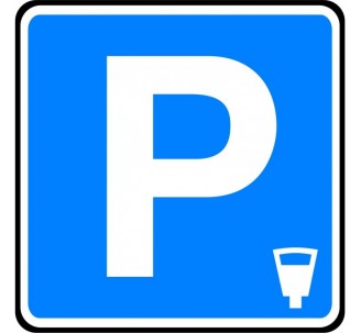 Panneau routier "Lieu aménagé pour le stationnement payant" C1c